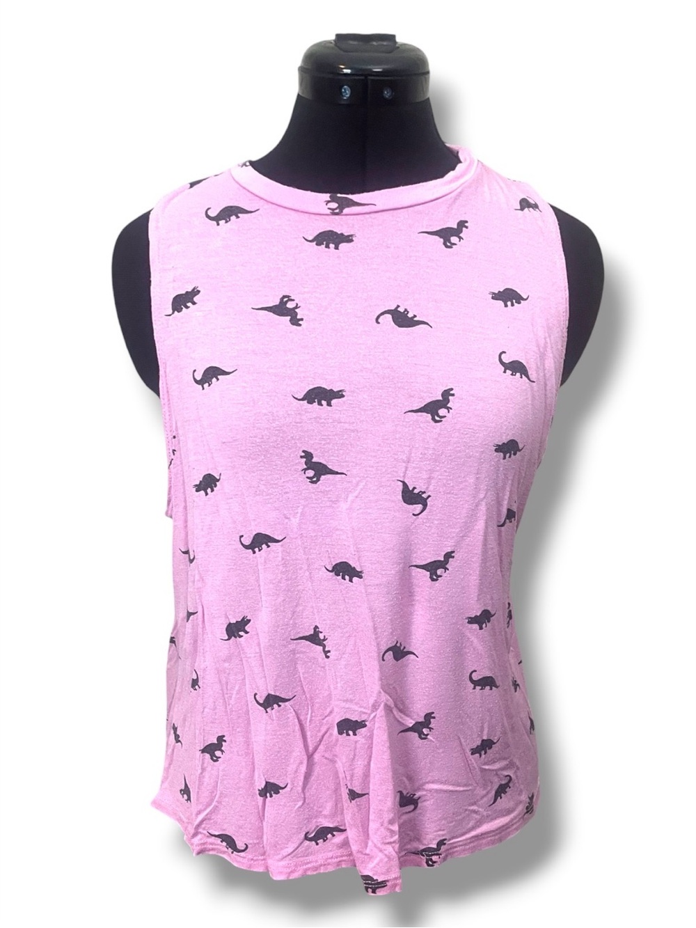 Pink Dinosaur Print Women’s Sleeveless Top